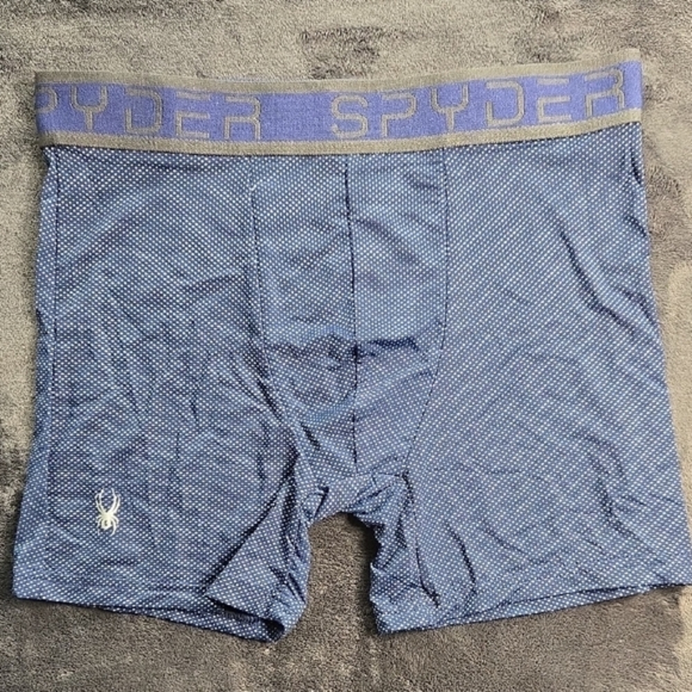 Spyder Blue Boxer Briefs with Elastic Waistband and Stretch Fabric